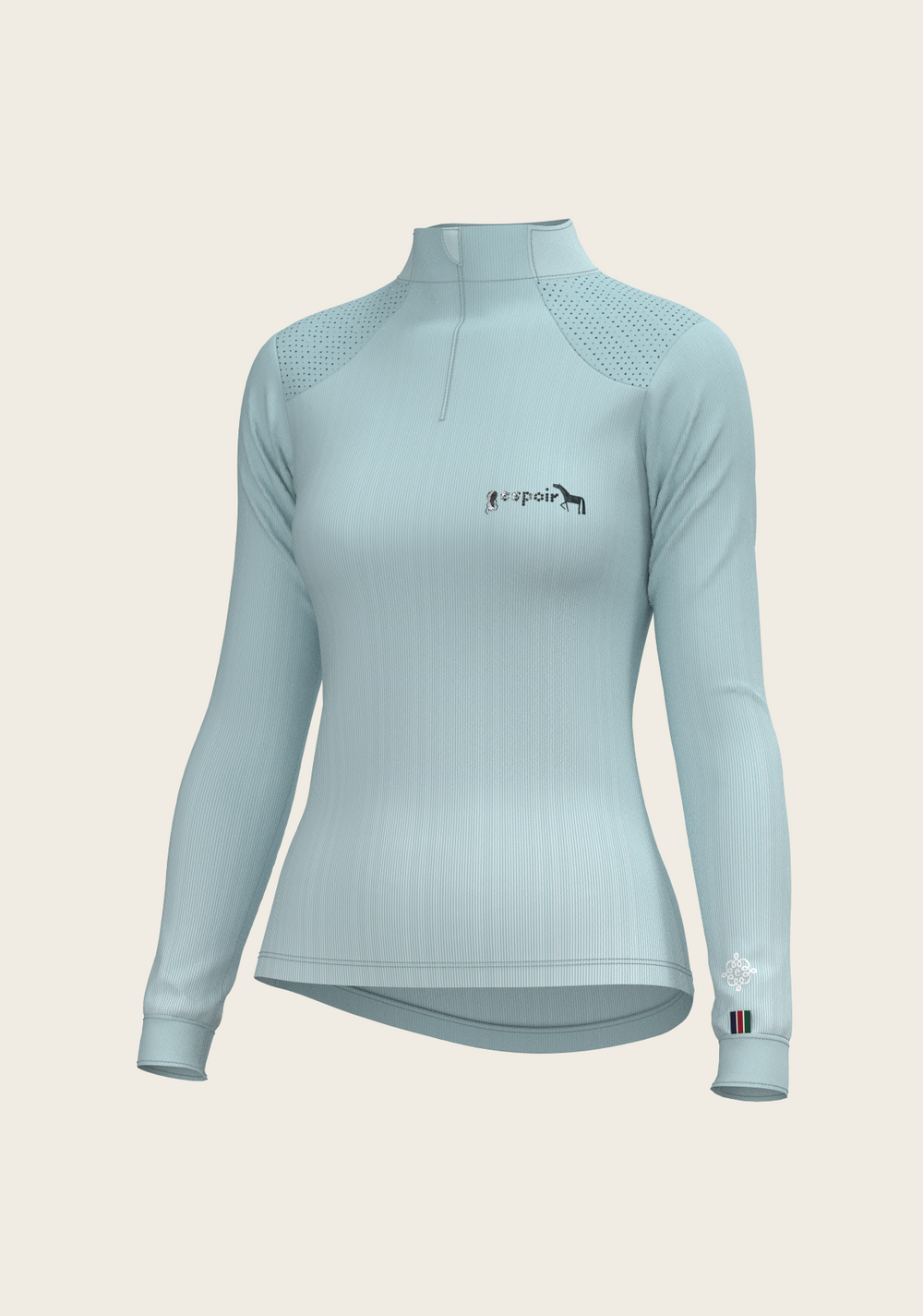 Stripes on Sky Blue Sport Sun Shirt - Equine Exchange Tack Shop