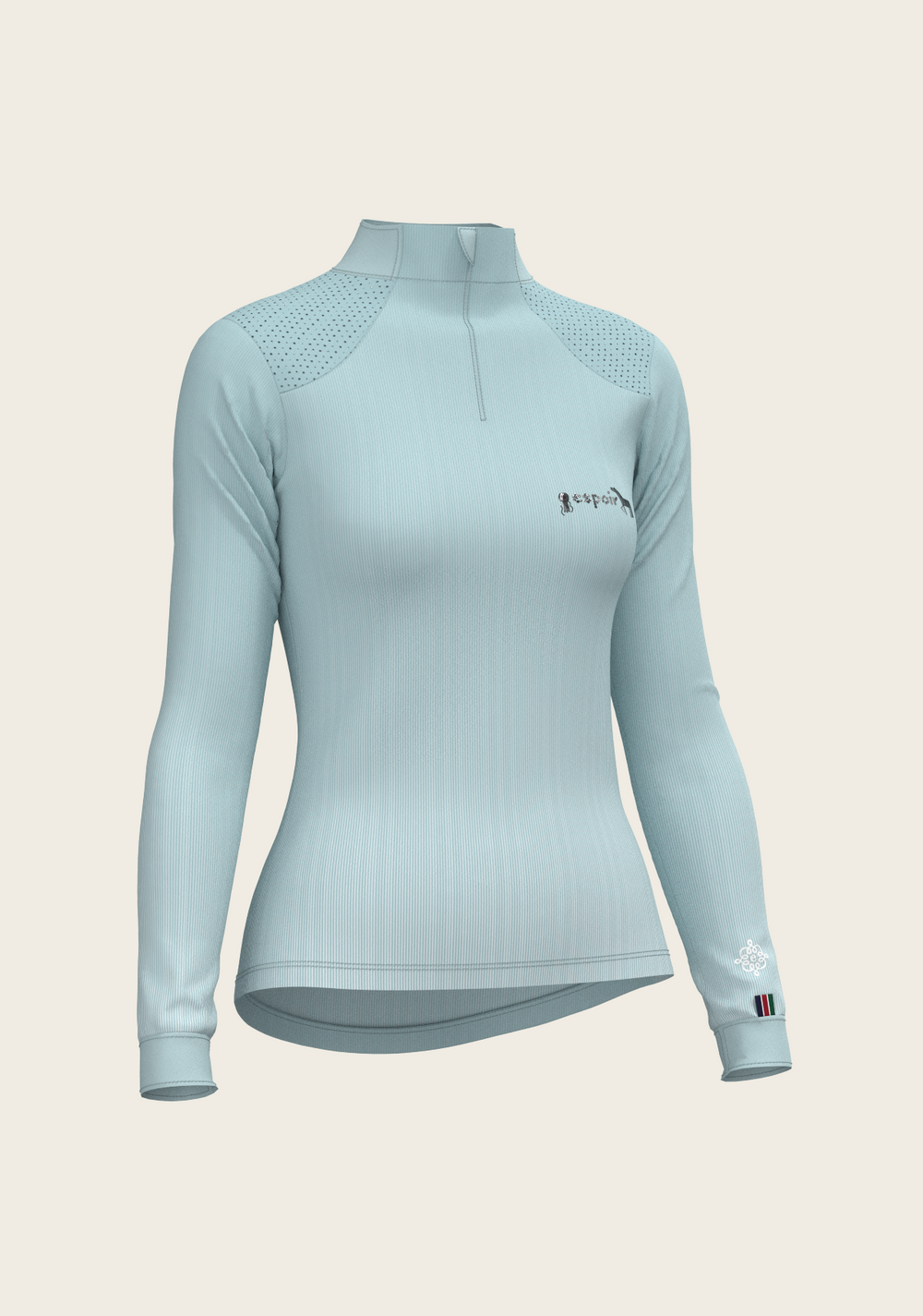 Stripes on Sky Blue Sport Sun Shirt - Equine Exchange Tack Shop