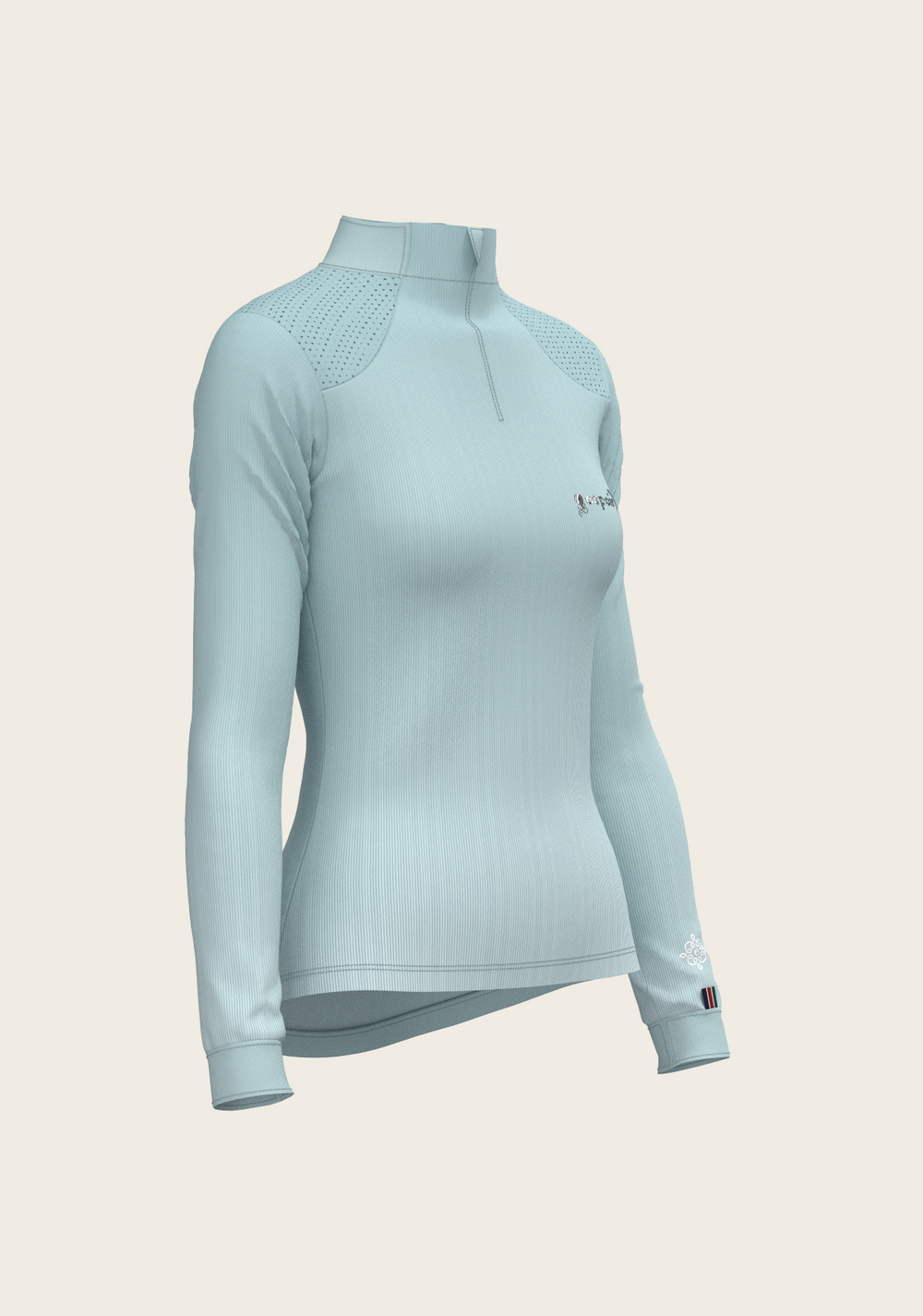 Stripes on Sky Blue Sport Sun Shirt - Equine Exchange Tack Shop