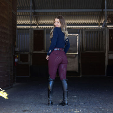 Evolution Full Seat Breeches - Merlot - MID WAIST - Equine Exchange Tack Shop