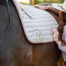 Satin Classic Dressage Saddle Pad - Champagne Taupe - Equine Exchange Tack Shop