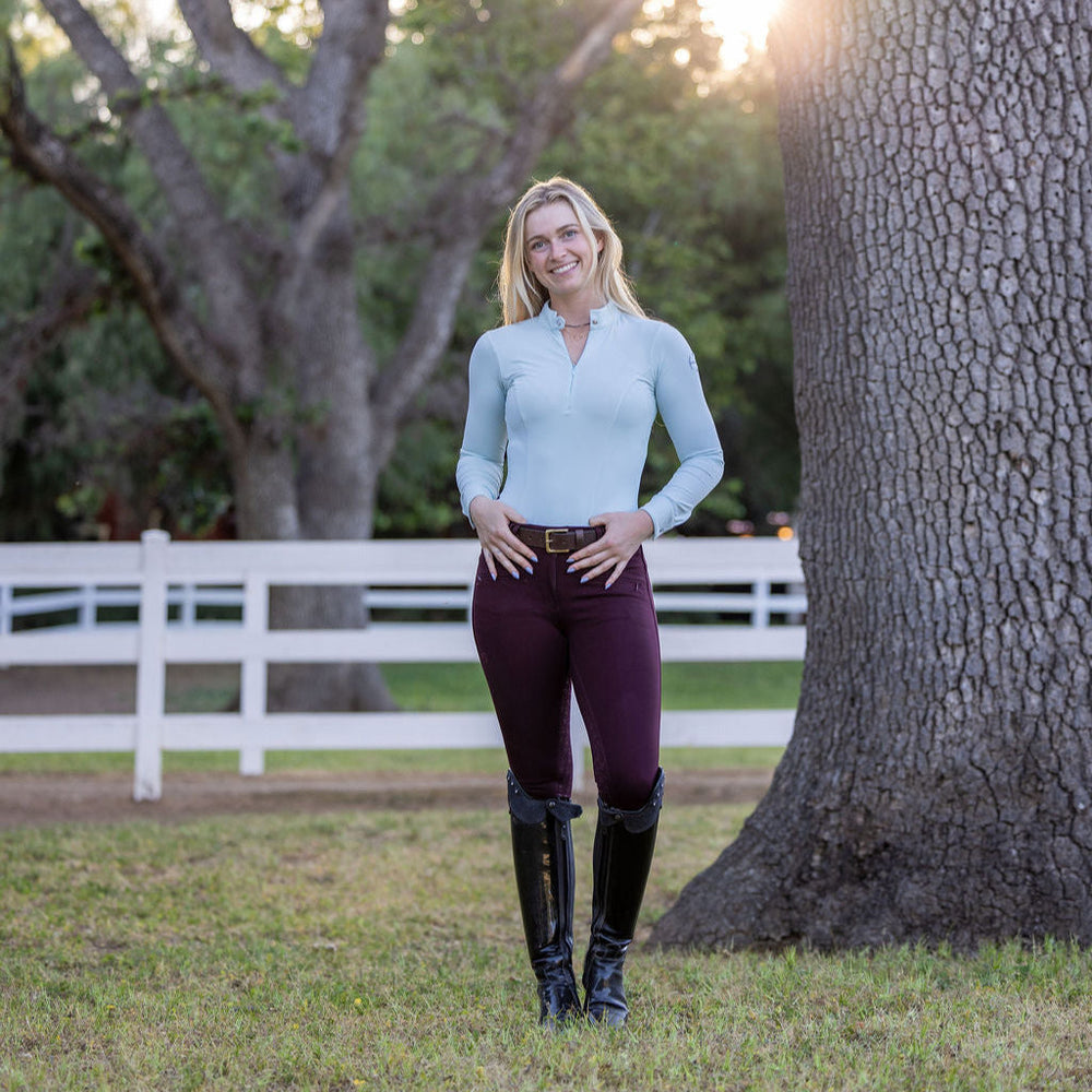 Kimberly Full Seat Breeches - Wine - Equine Exchange Tack Shop