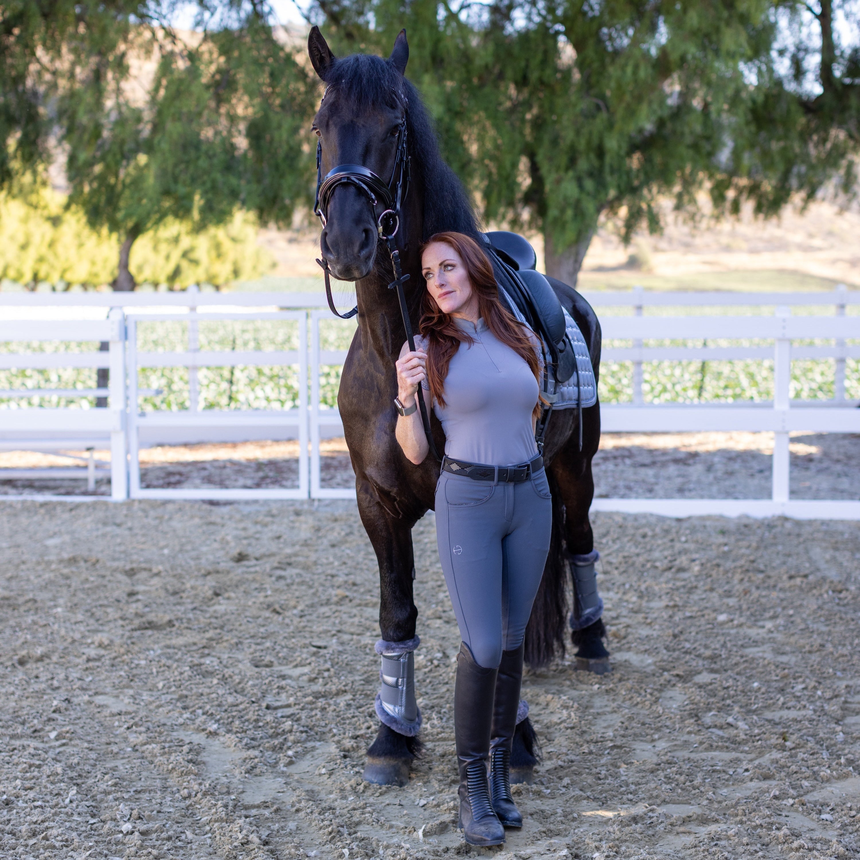 Evolution Full Seat Breeches - Jet Set Gray & Anthracite  