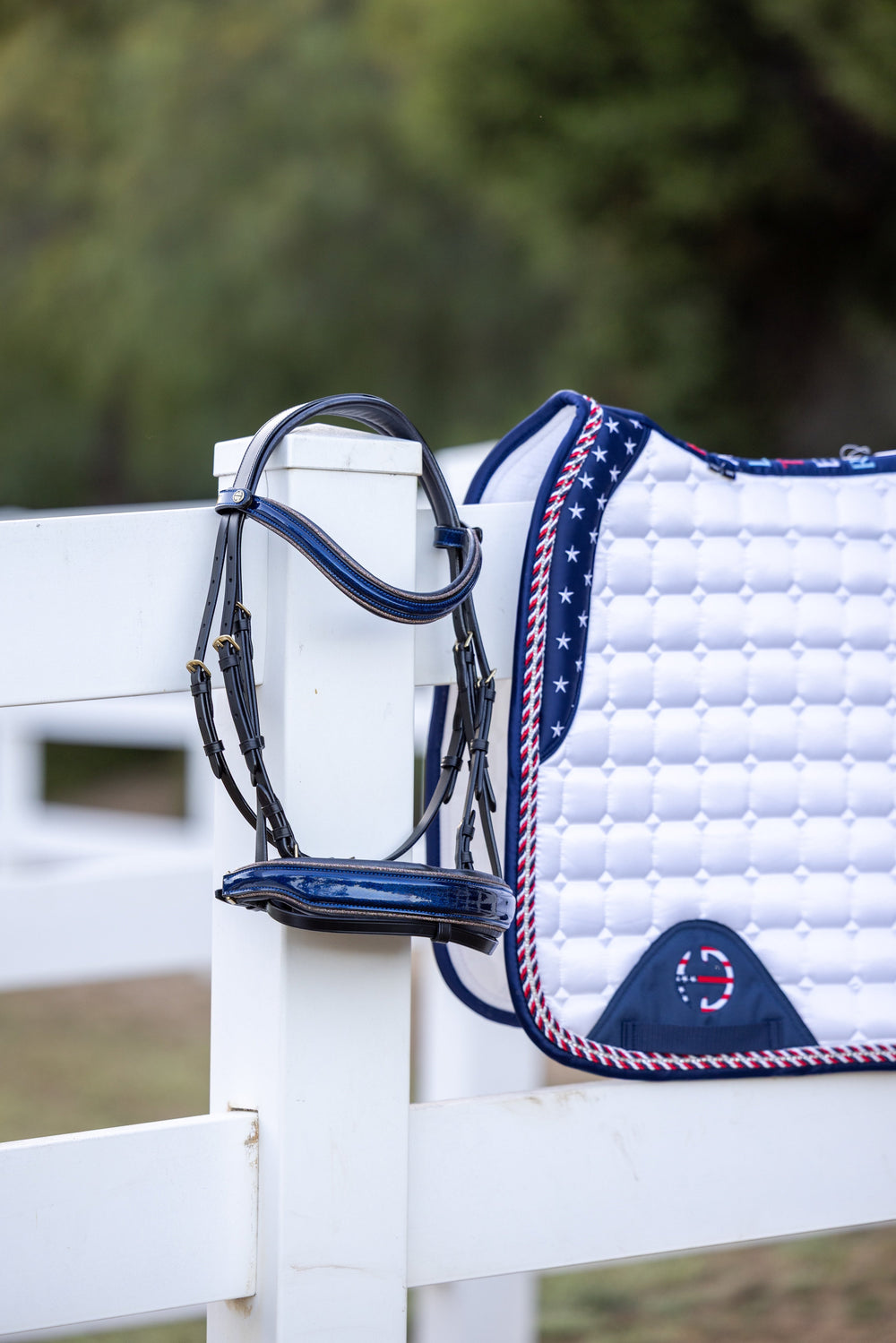 Limited Edition TEAM USA Satin Classic Dressage Saddle Pad (Full) - Equine Exchange Tack Shop