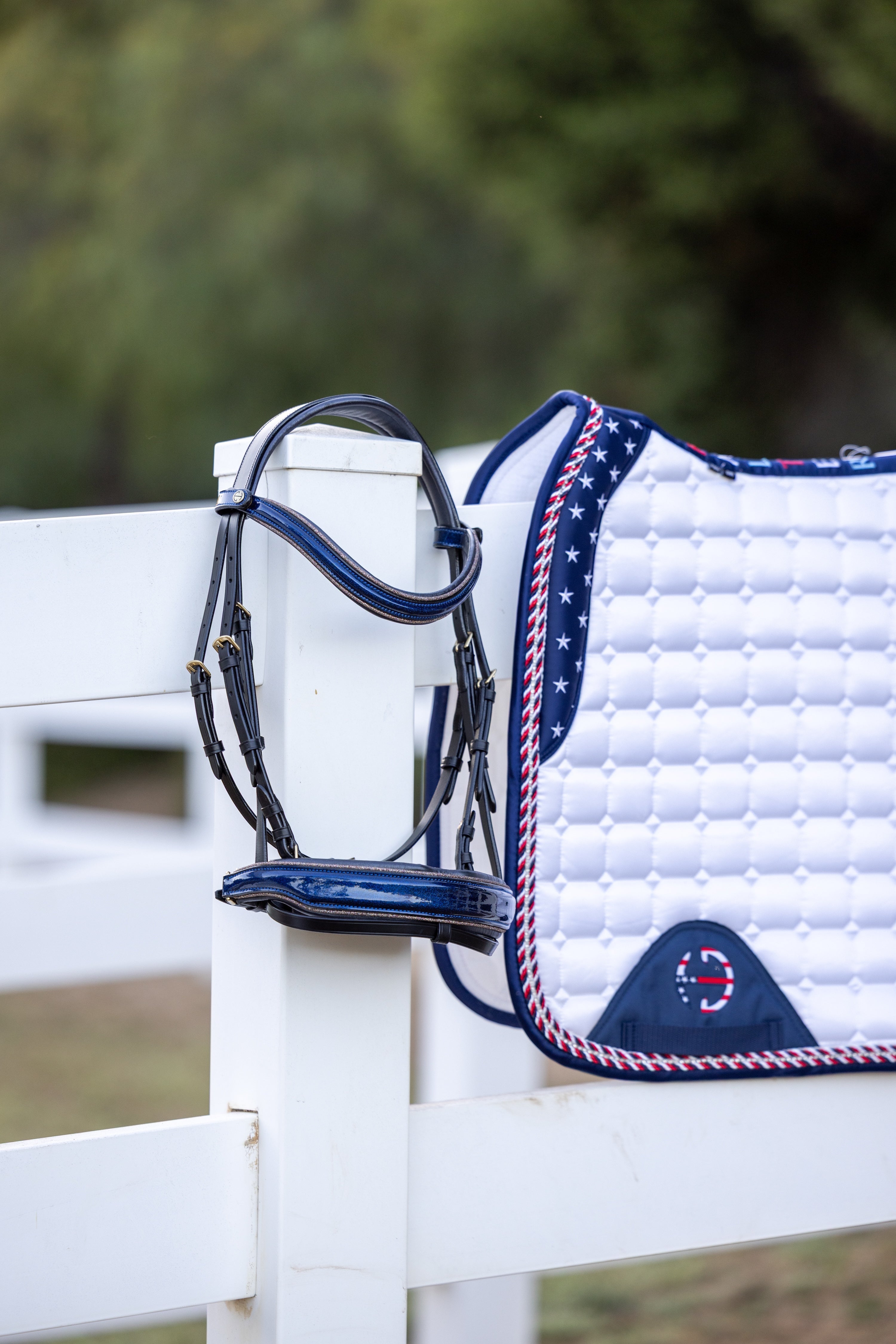 Limited Edition TEAM USA Satin Classic Dressage Saddle Pad (Full) - Equine Exchange Tack Shop