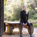Heidi - Long Sleeve Riding Top with Crystal Fabric Trim - Equine Exchange Tack Shop