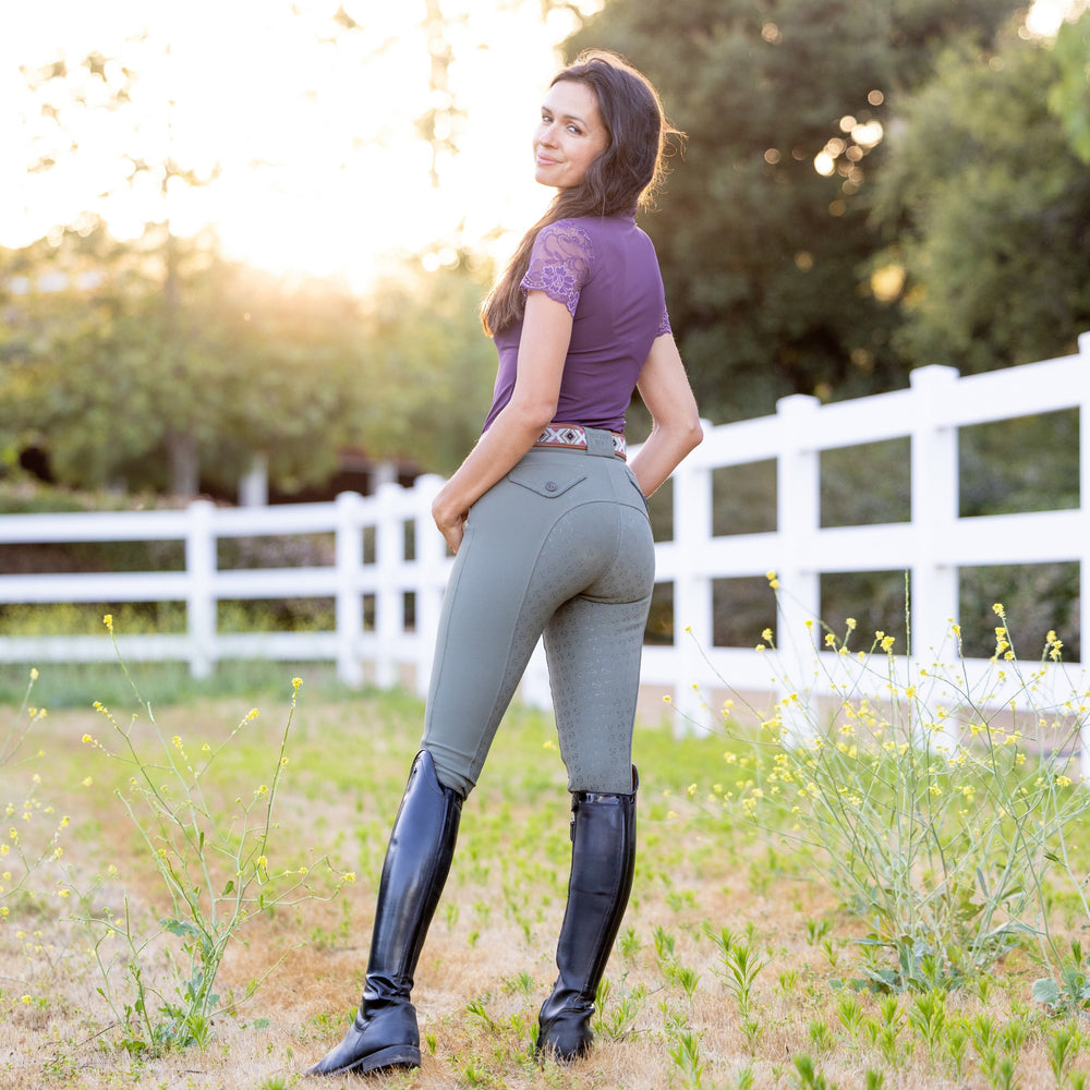 Evolution Full Seat Breeches - Sage Green - Equine Exchange Tack Shop