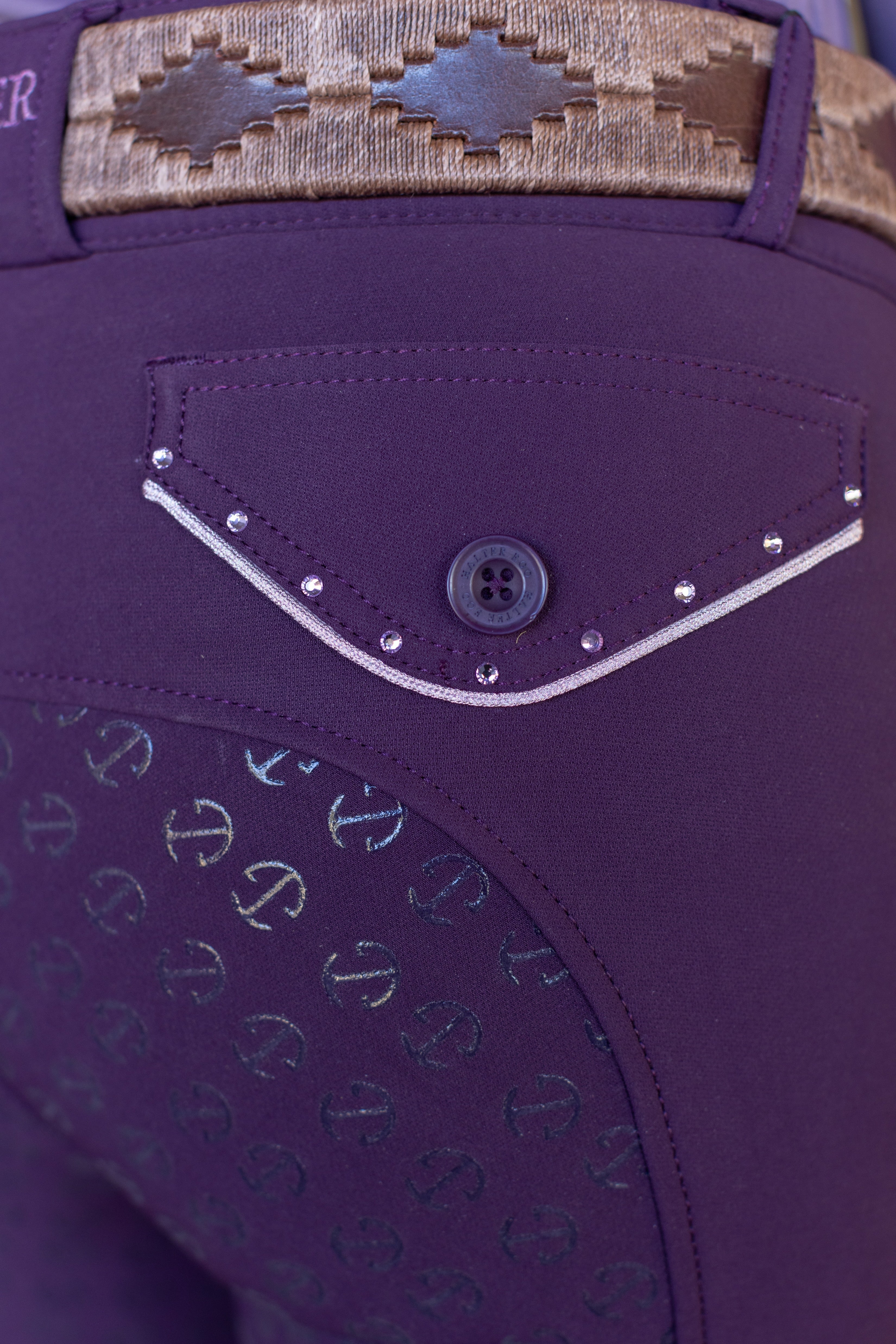 Evolution Full Seat Breeches - Dark Plum - HIGH WAIST - Equine Exchange Tack Shop