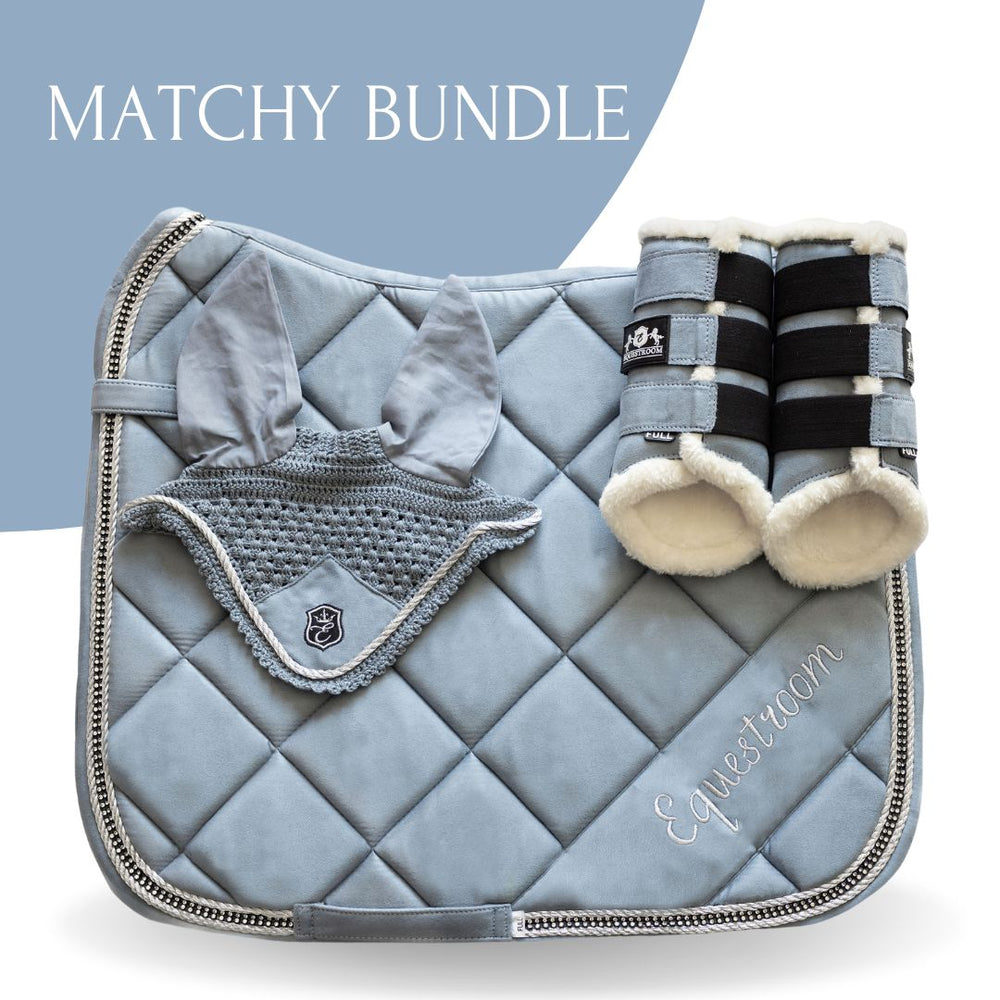 Moonstone Blue Saddle Pad Set - Equine Exchange Tack Shop