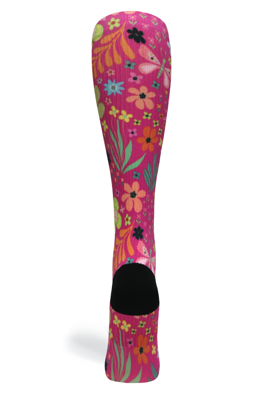 Magenta Florals Compression Socks - Equine Exchange Tack Shop
