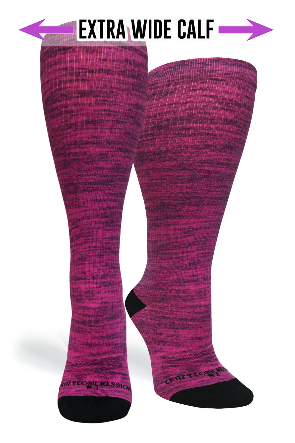 Magenta Heather Compression Socks - Equine Exchange Tack Shop