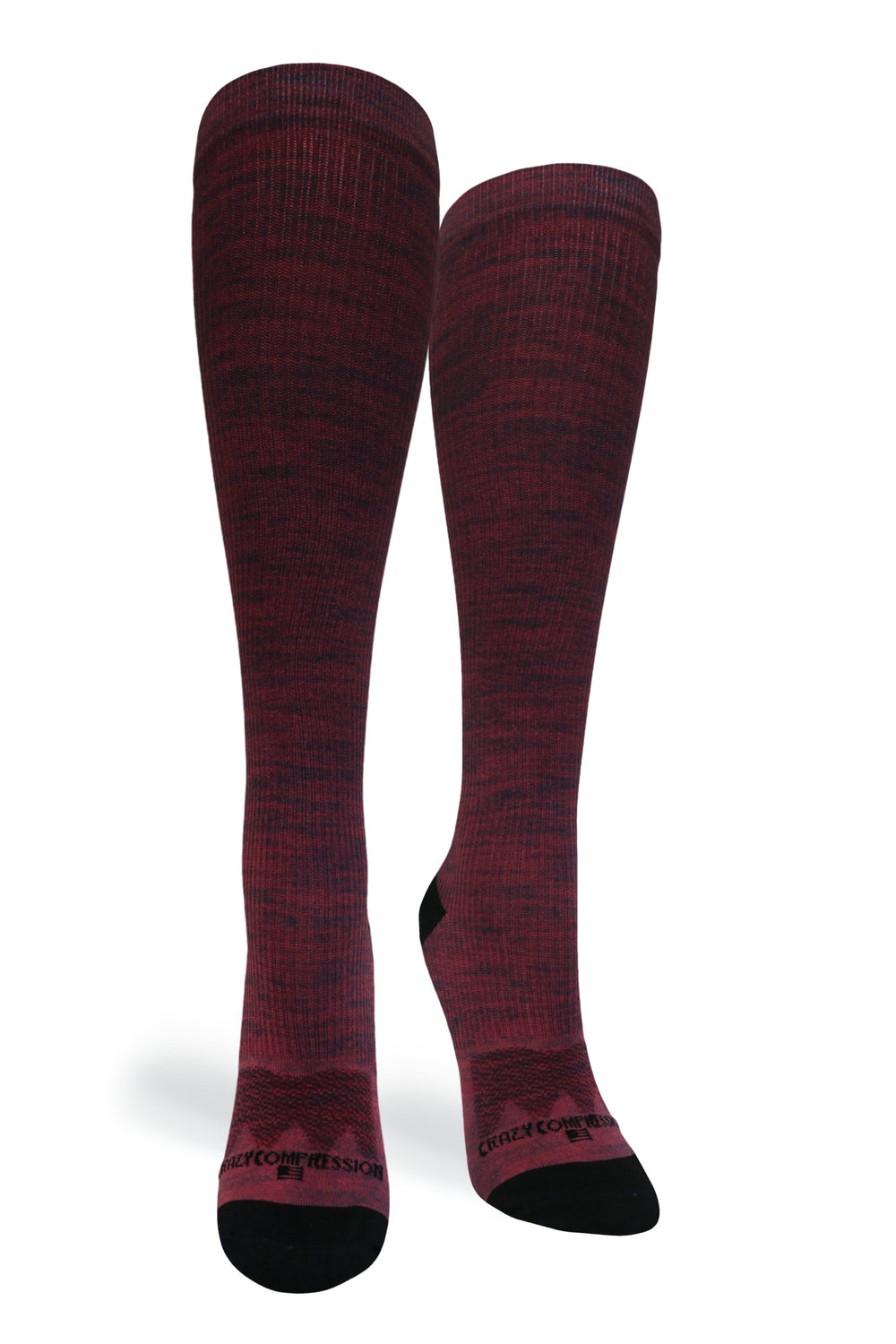 Maroon Heather Compression Socks - Equine Exchange Tack Shop