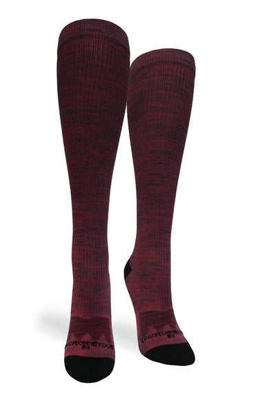 Maroon Heather Compression Socks - Equine Exchange Tack Shop