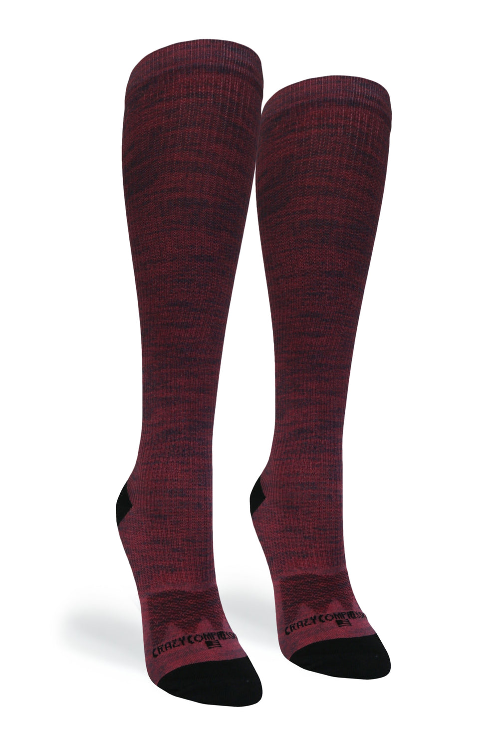 Maroon Heather Compression Socks - Equine Exchange Tack Shop