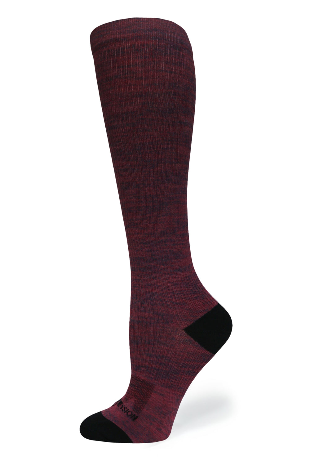 Maroon Heather Compression Socks - Equine Exchange Tack Shop