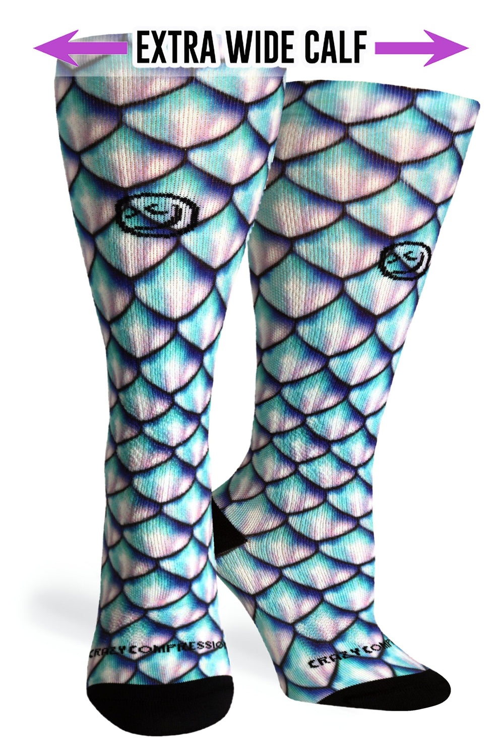Mermaid 3D Aqua Compression Socks - Equine Exchange Tack Shop