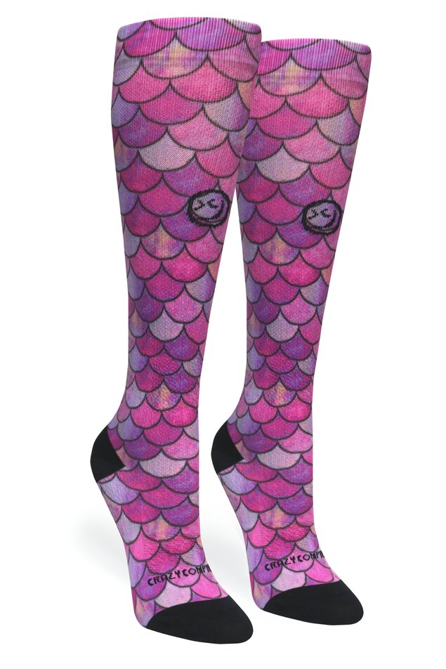Mermaid Pink Compression Socks - Equine Exchange Tack Shop