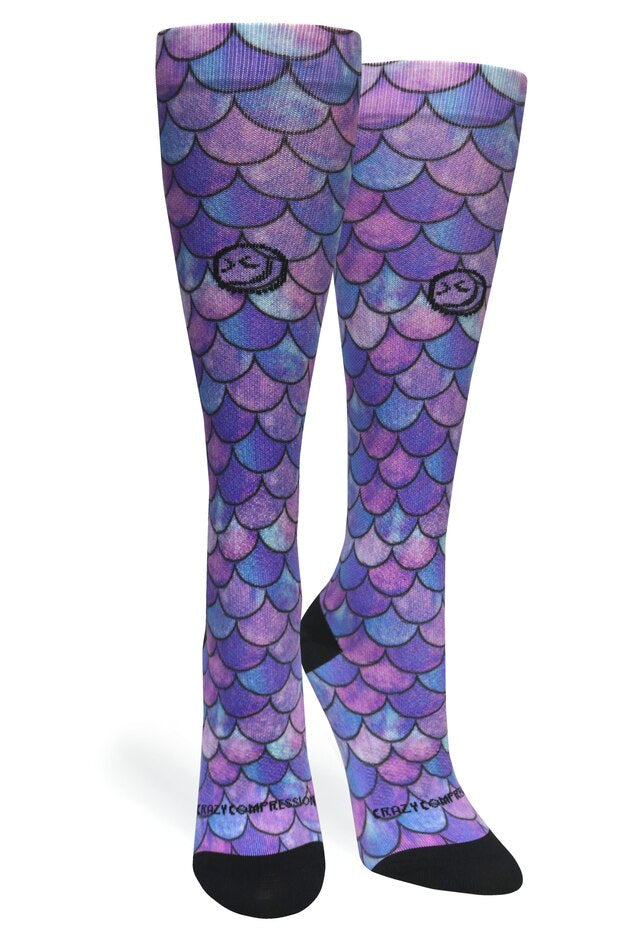 Mermaid Purple Compression Socks - Equine Exchange Tack Shop