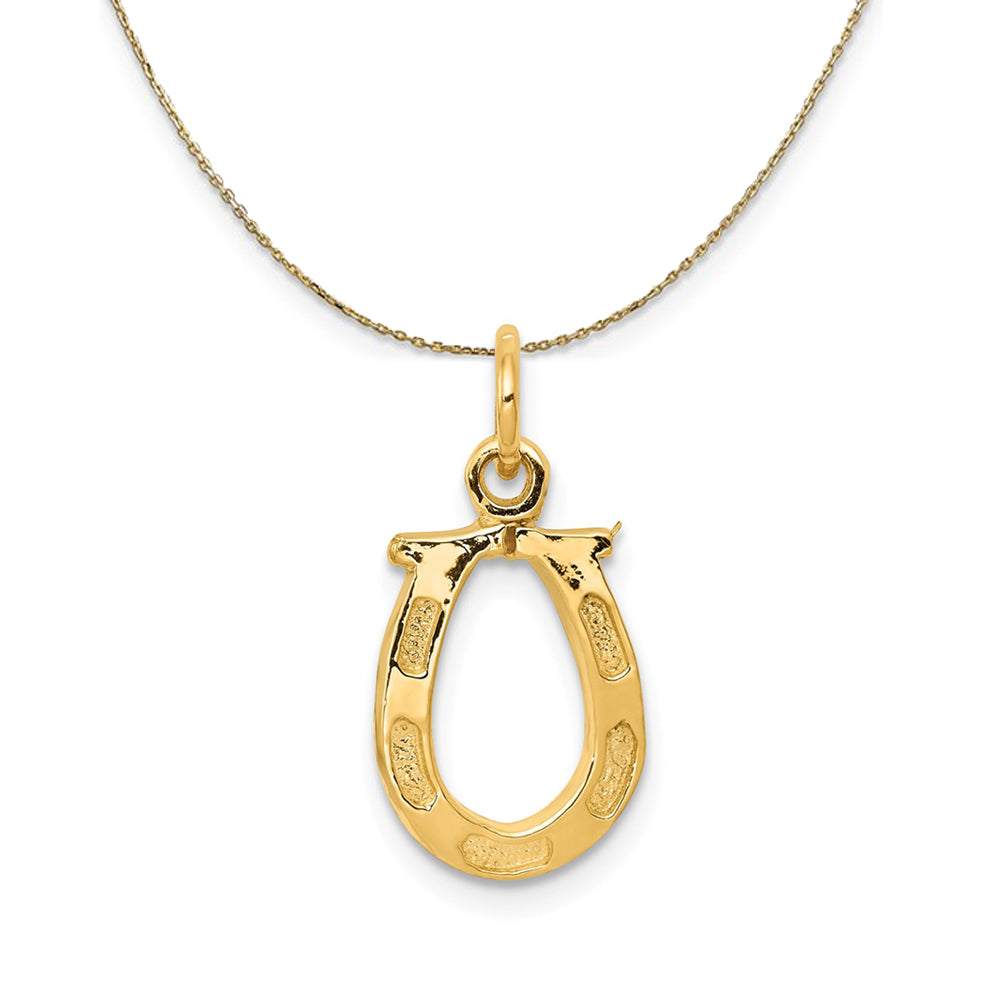 14k Yellow Gold Horseshoe Necklace - Equine Exchange Tack Shop