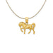 14k Gold Diamond-Cut Horse Necklace - Equine Exchange Tack Shop
