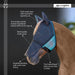 UViator CatchMask - Soft Mesh Ears with Forelock Opening and Removable Nose - 90% UV Blocking - Equine Exchange Tack Shop