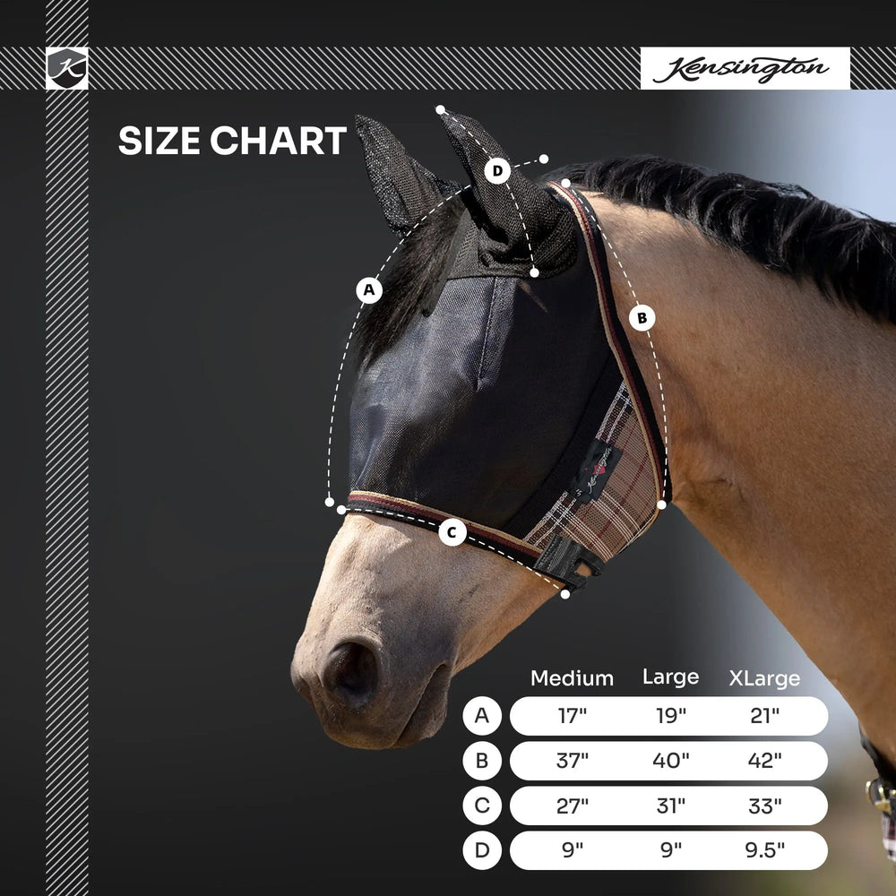 UViator Catch Mask with Ears - 90% UV Blocking - Equine Exchange Tack Shop