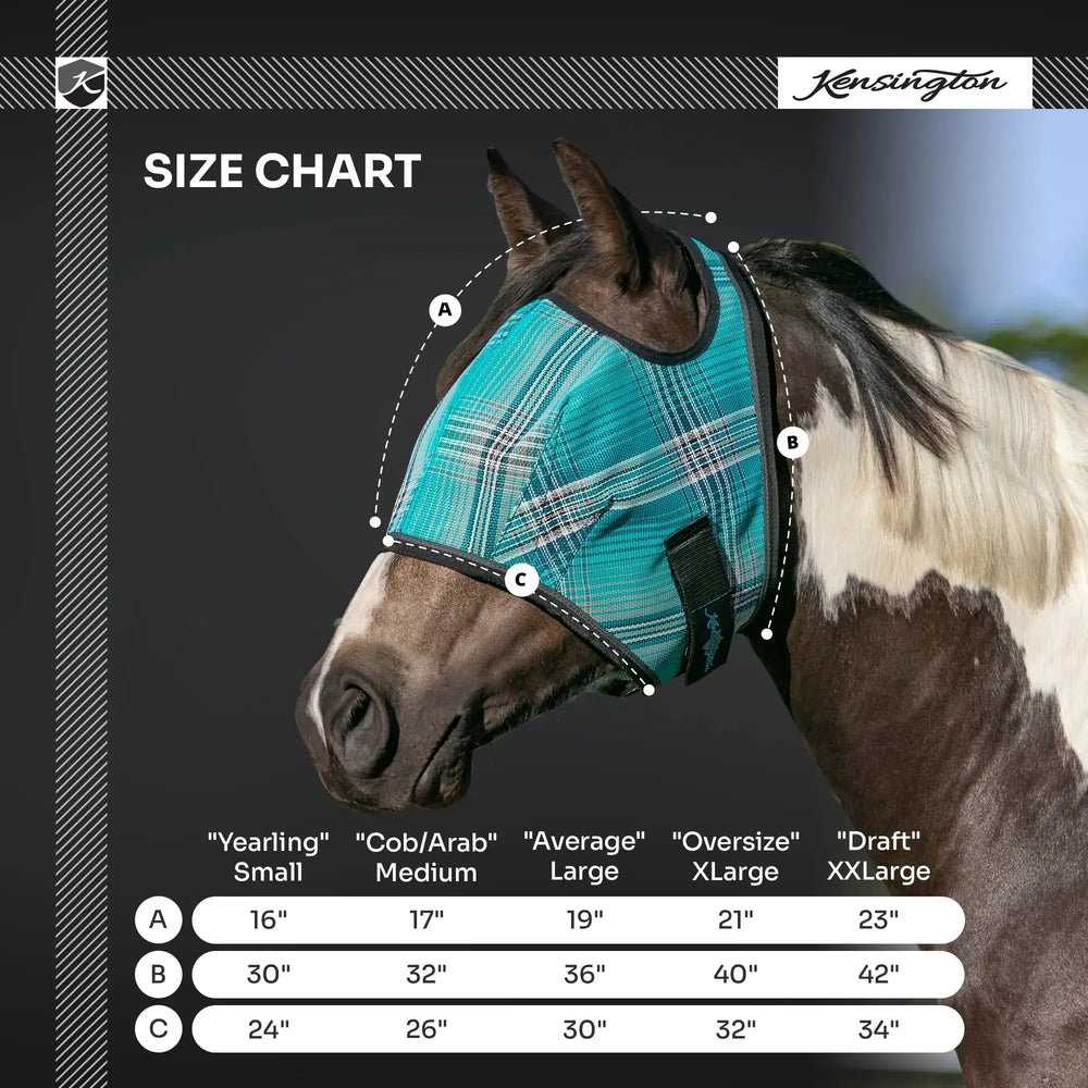 Fly Mask with Web Trim - Open Ear Design - 73% UV Blocking - Equine Exchange Tack Shop