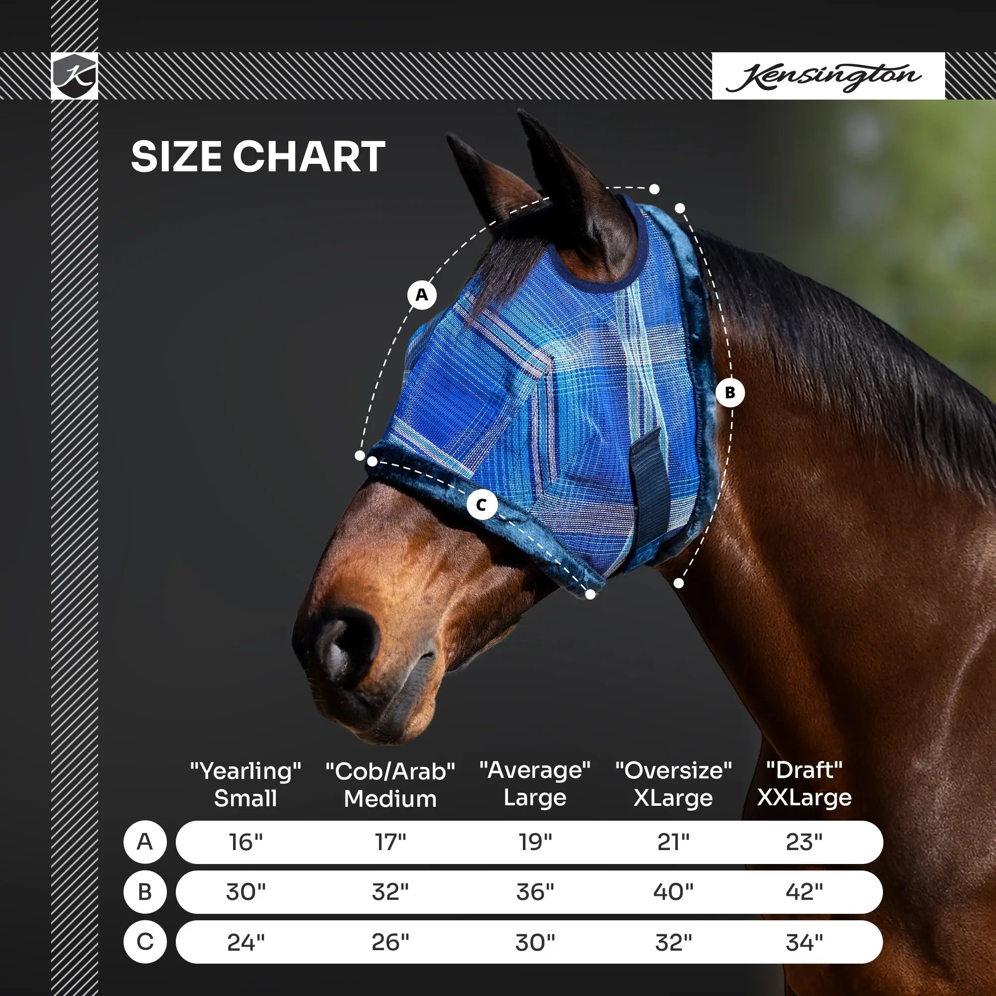 Fly Mask with Fleece Trim - Dual Ear Holes - 73% UV Blocking - Equine Exchange Tack Shop