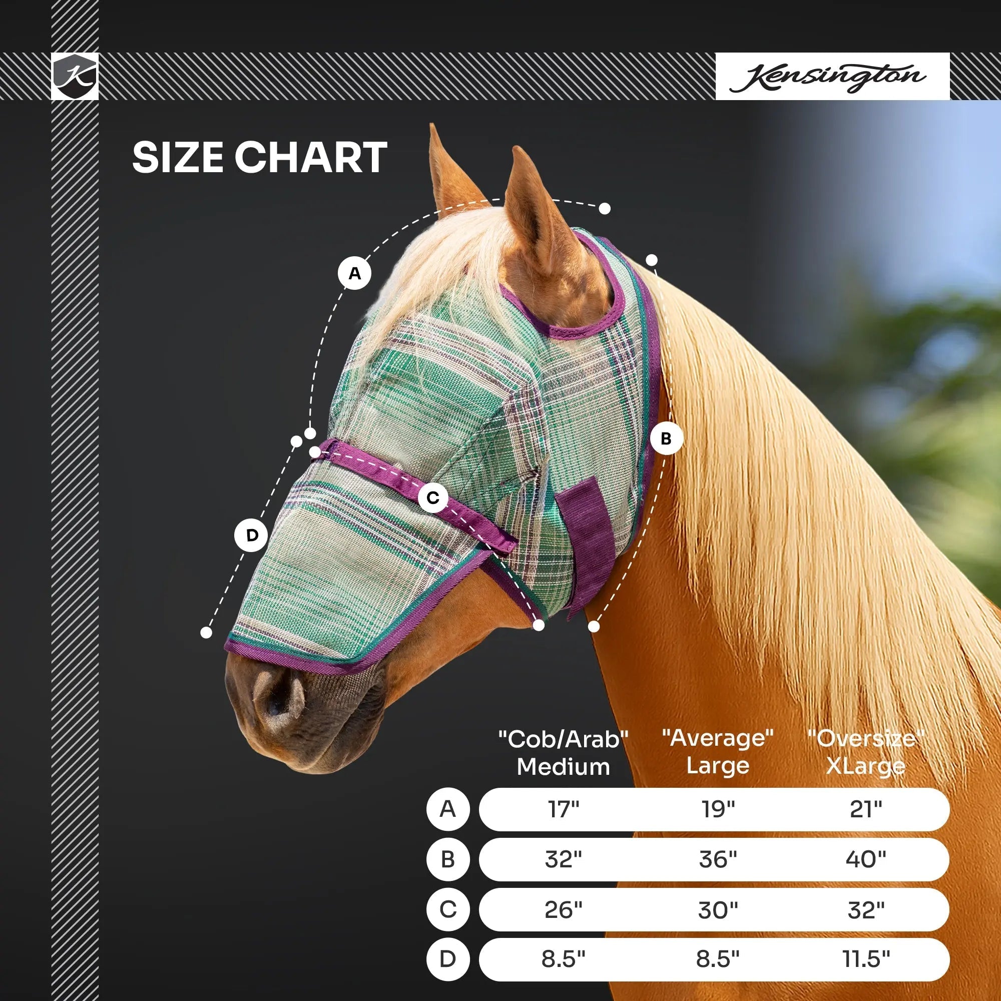 Fly Mask with Removable Nose - 73% UV Blocking - Equine Exchange Tack Shop