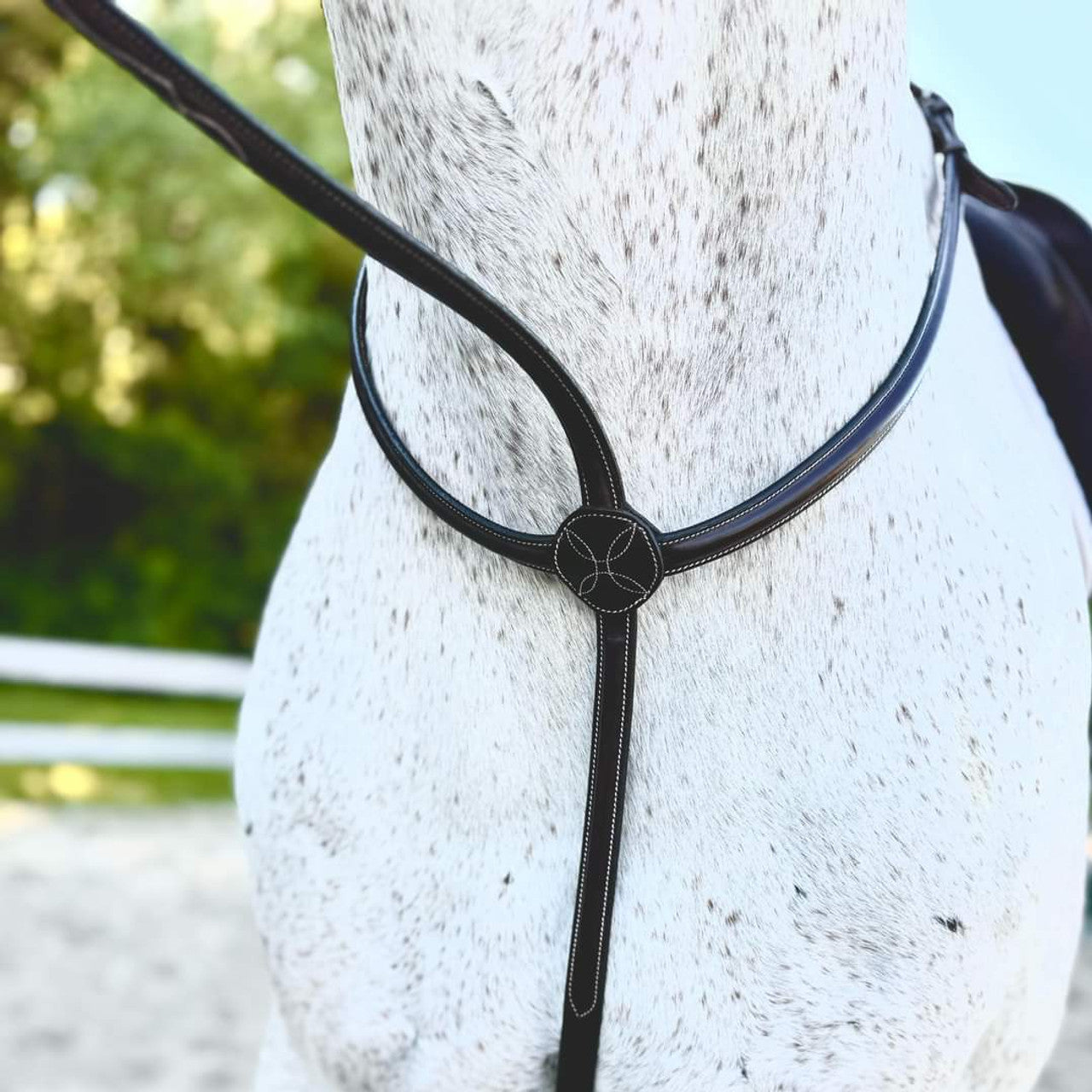Red Barn "No Donut" Round Raised Fancy Standing Martingale