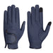 Halter Ego® Riding Gloves - Navy & Montana Light Sapphire Crystal Logo - Equine Exchange Tack Shop