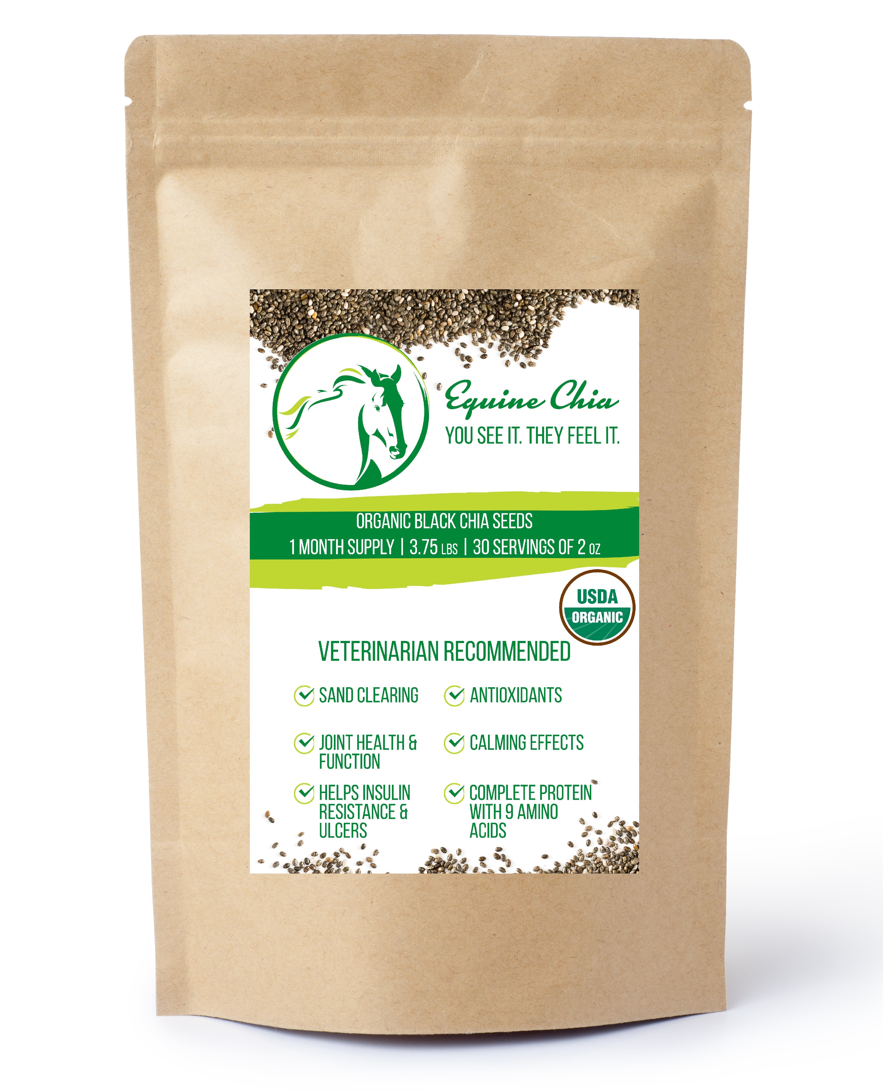 Organic Equine Chia Pouches - Equine Exchange Tack Shop