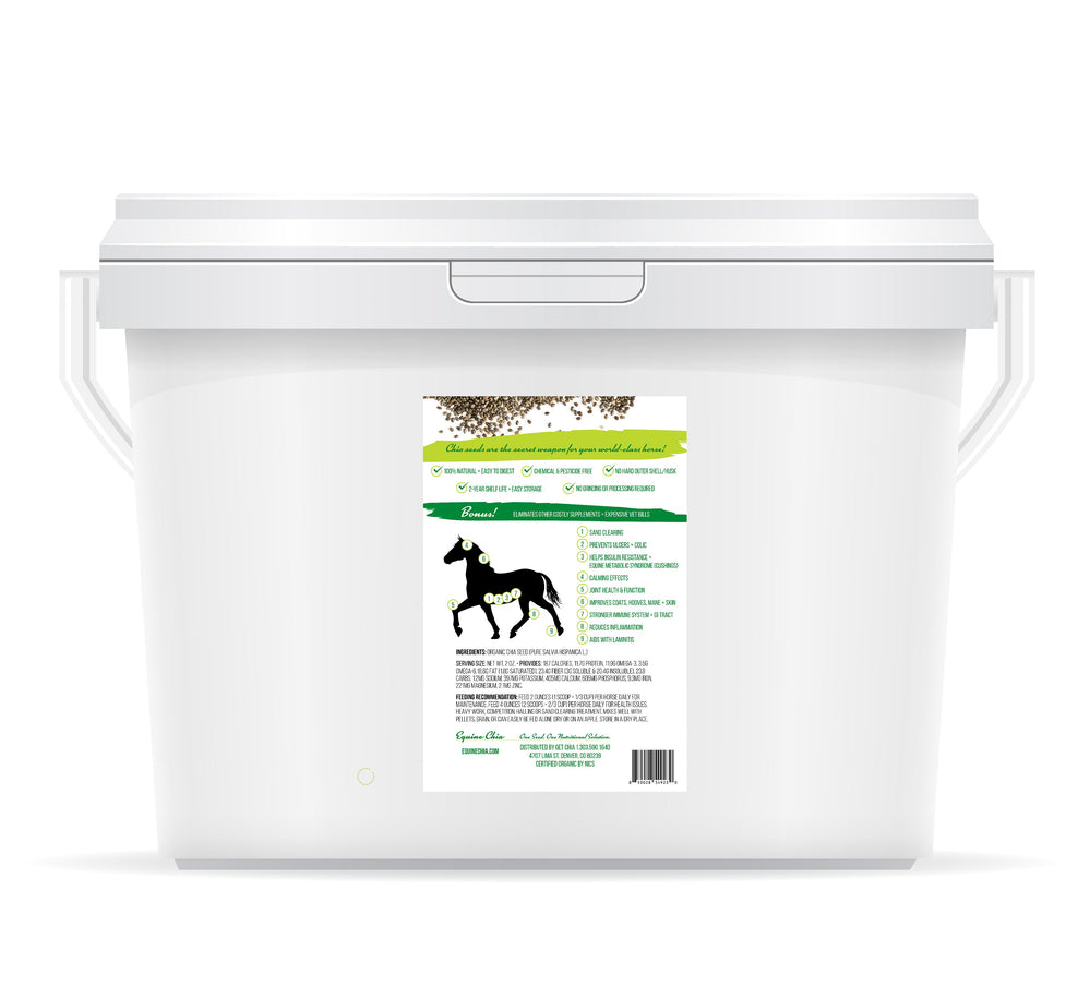 Organic Equine Chia Pail W/Resealable Lid & Scoop