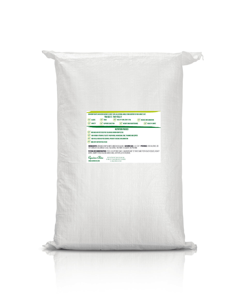 Organic Hemp Hearts and Seeds Blend Bulk Sacks (45 LBS)