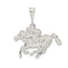 Sterling Silver Race Horse and Jockey Pendant - Equine Exchange Tack Shop
