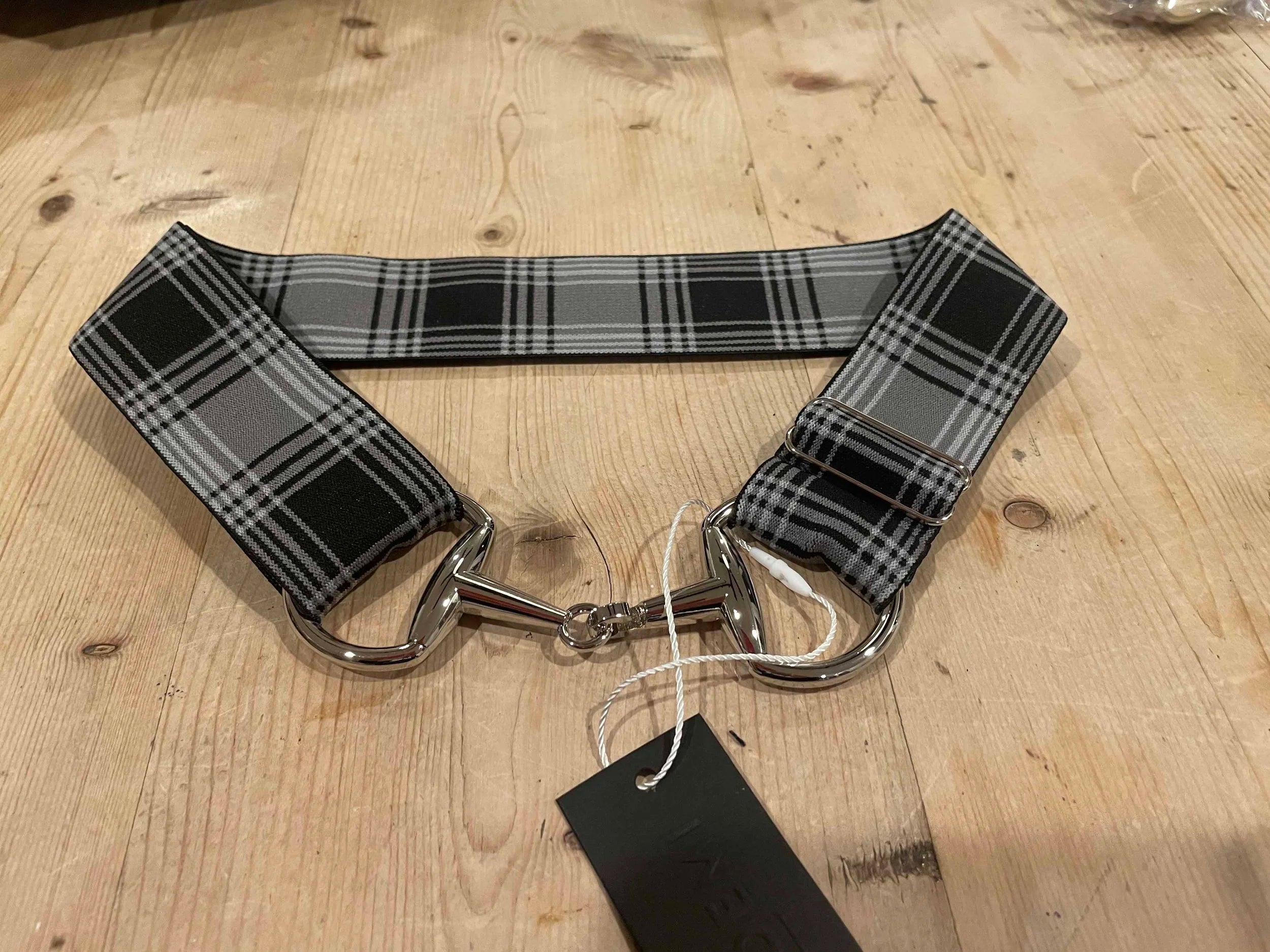 Anademi Plaid Stretch Bit Belt  