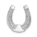 14k White Gold Horseshoe Slide Pendant - Equine Exchange Tack Shop