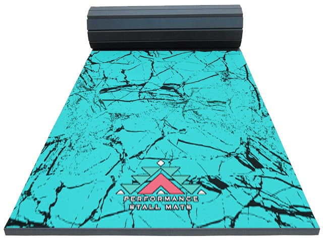 5x10ft Turquoise Stone Stall Mat - Equine Exchange Tack Shop