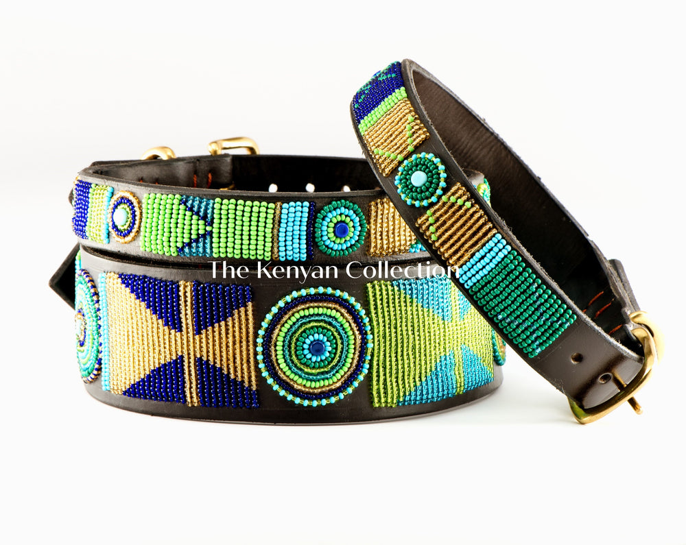 Peacock Beaded Dog Collar - Equine Exchange Tack Shop