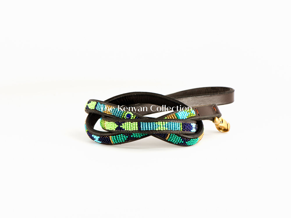 Peacock Beaded Dog Lead - Equine Exchange Tack Shop