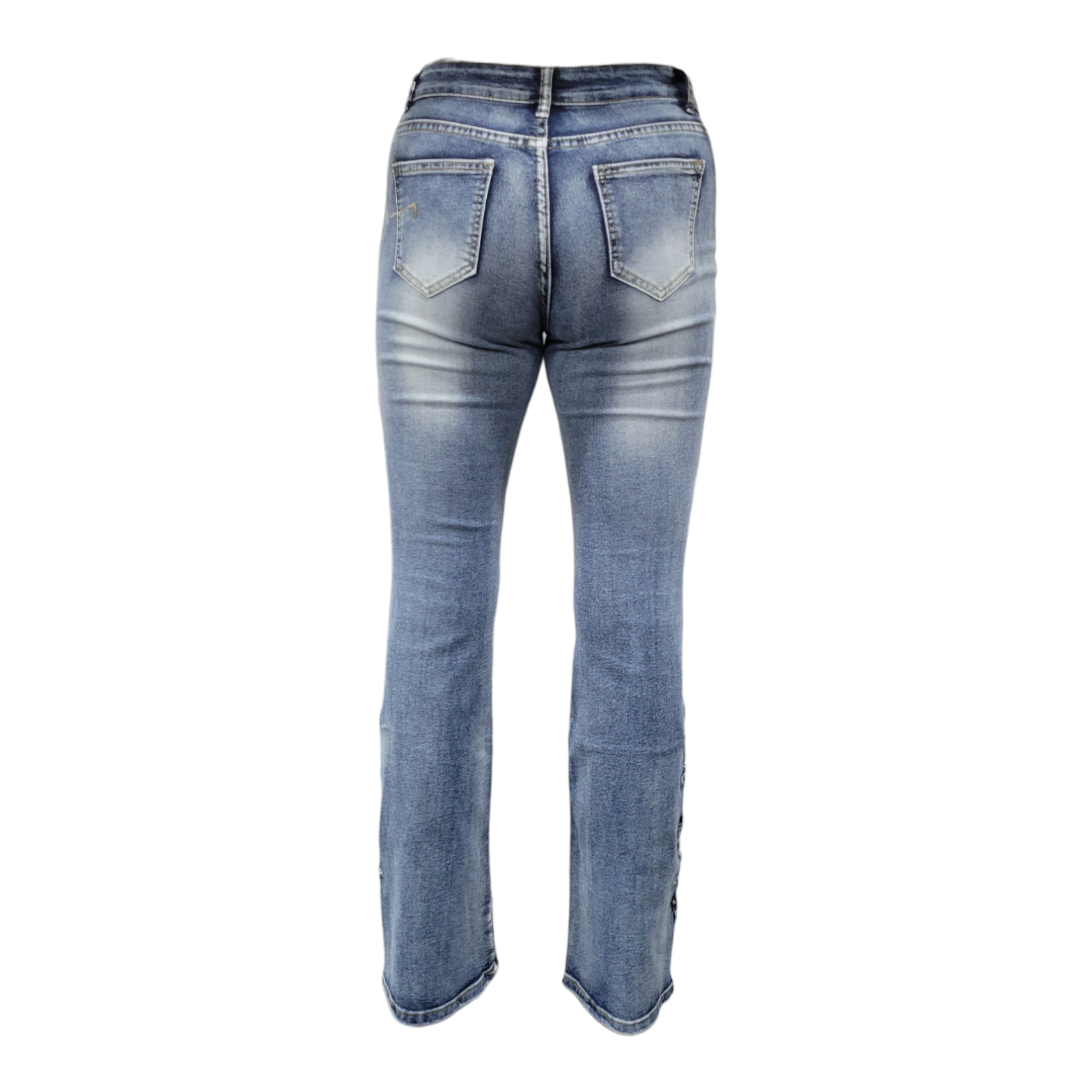 Ladies Embroidered Leg Jeans