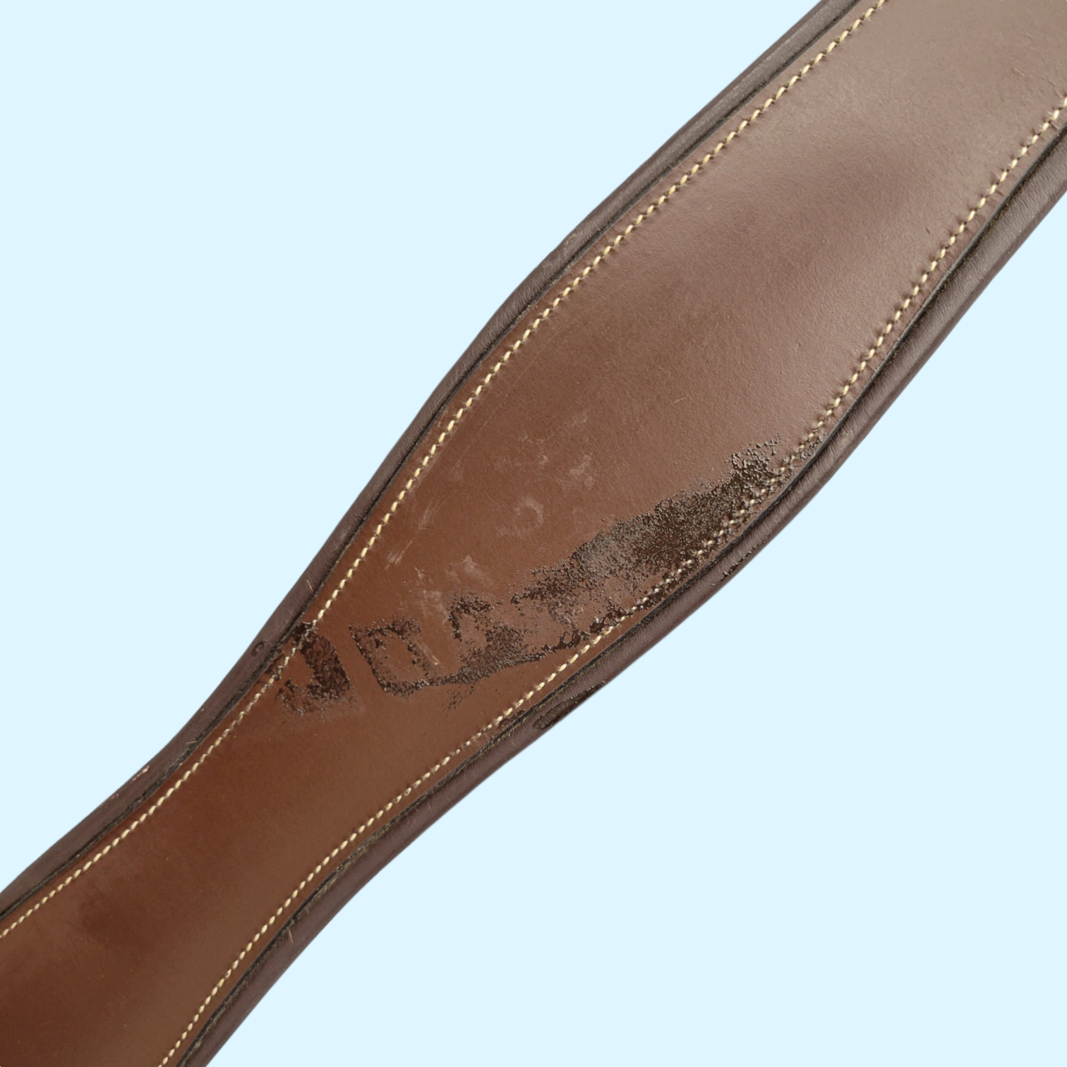 Black Oak Padded Leather Overlay Girth in Havana - 52"