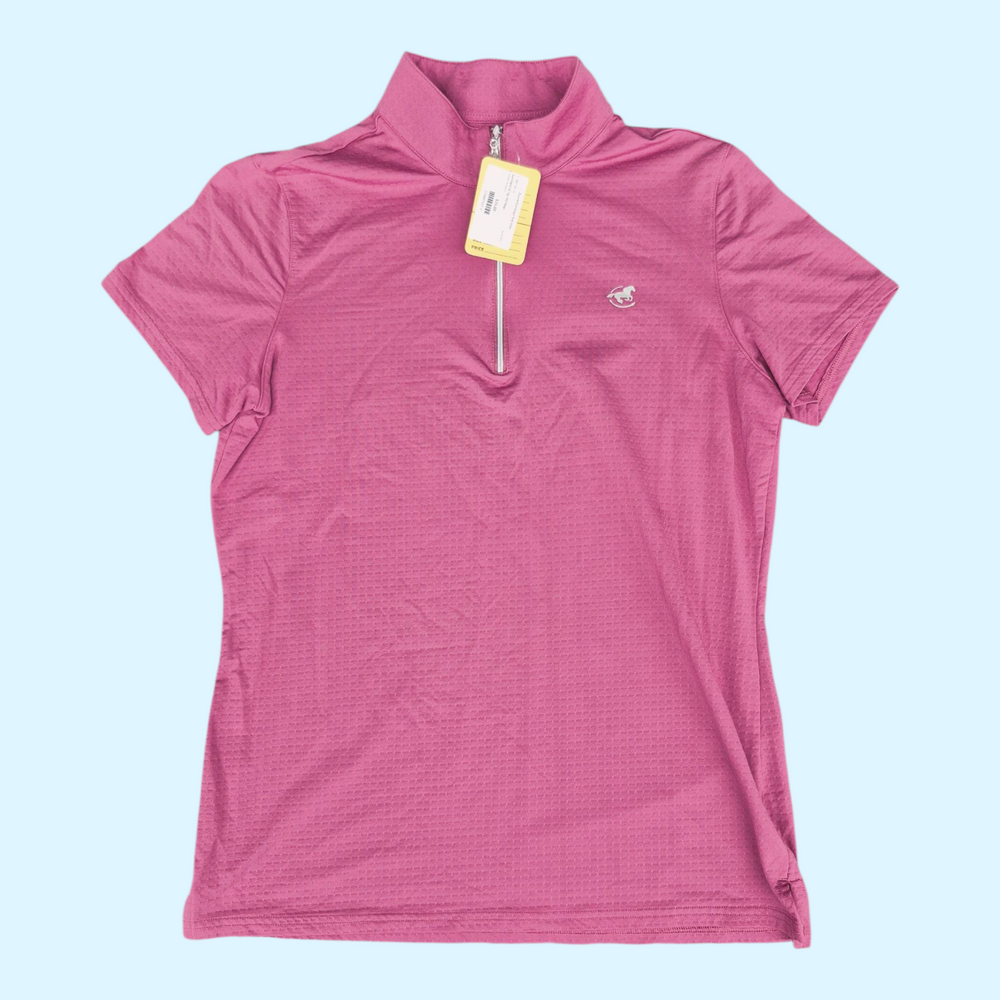 SmartPak Ladies SunShield Short Sleeve Sun Shirt in Raspberry - Medium