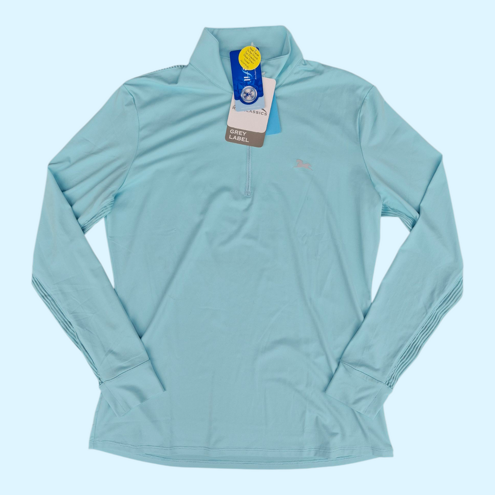 R.J. Classics Ladies Ella Long Sleeve Sun Shirt in Aqua - Large