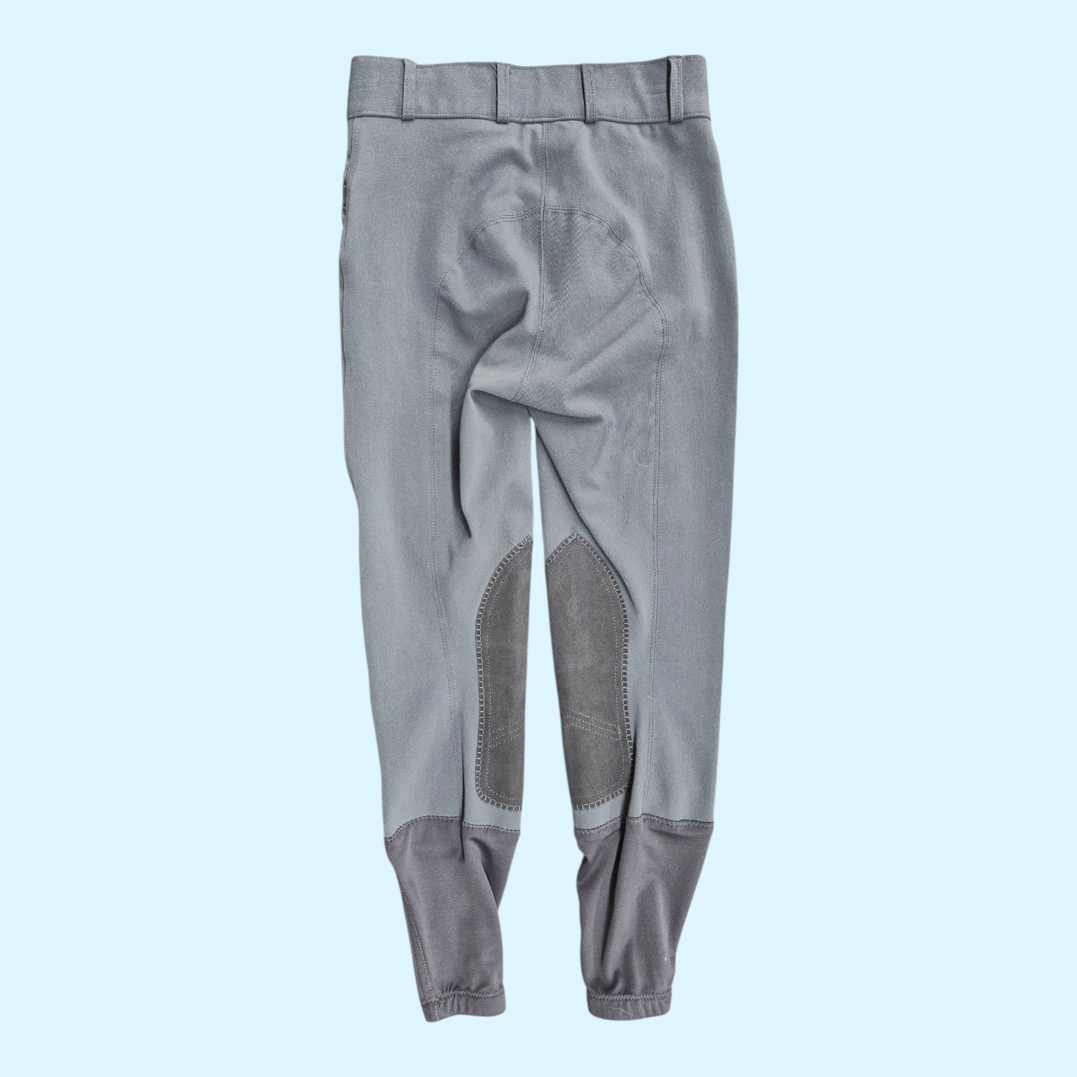 Ovation Kids Celebrity Knee Patch Breech in Gray - 14 - Equine Exchange Tack Shop