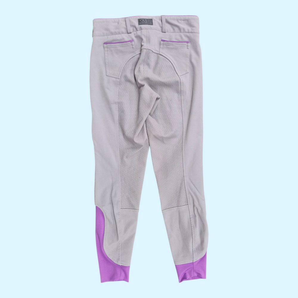 Dover Saddlery Ladies Silicone Full Seat Breeches in Lilac - 24