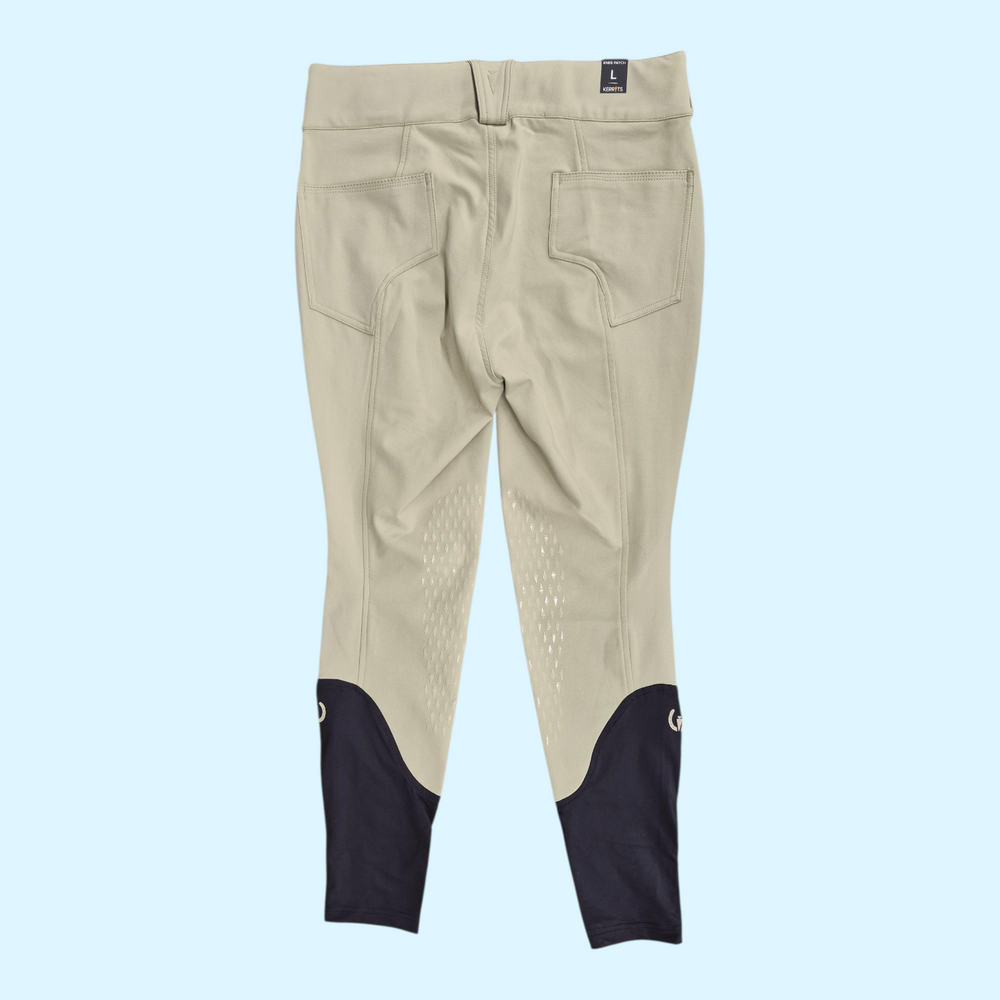 Kerrits Ladies Arena K-Pro Knee Patch Breeches in Tan - Large(Fits 34L) NWT