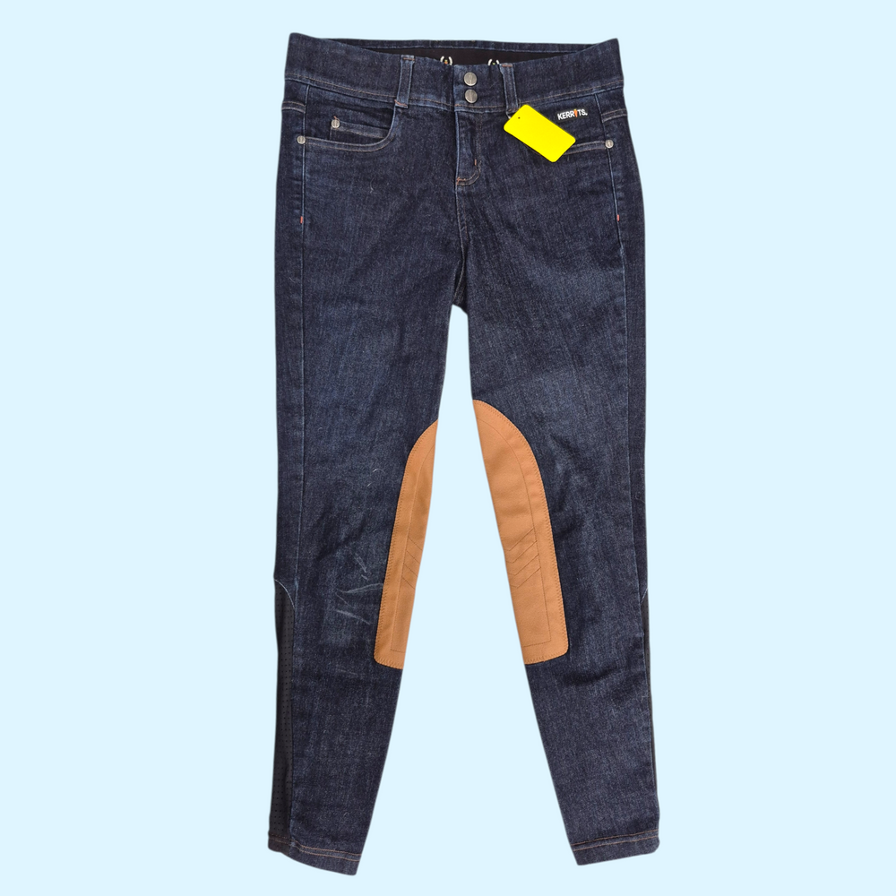 Kerrits Ladies Stretch Denim Knee Patch Breeches - Small