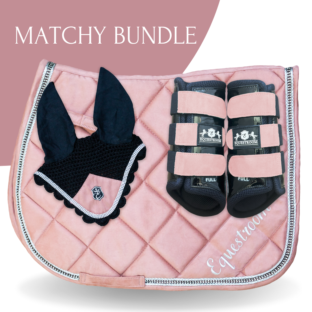 Powder Pink Suede Saddle Pad Set - Equine Exchange Tack Shop
