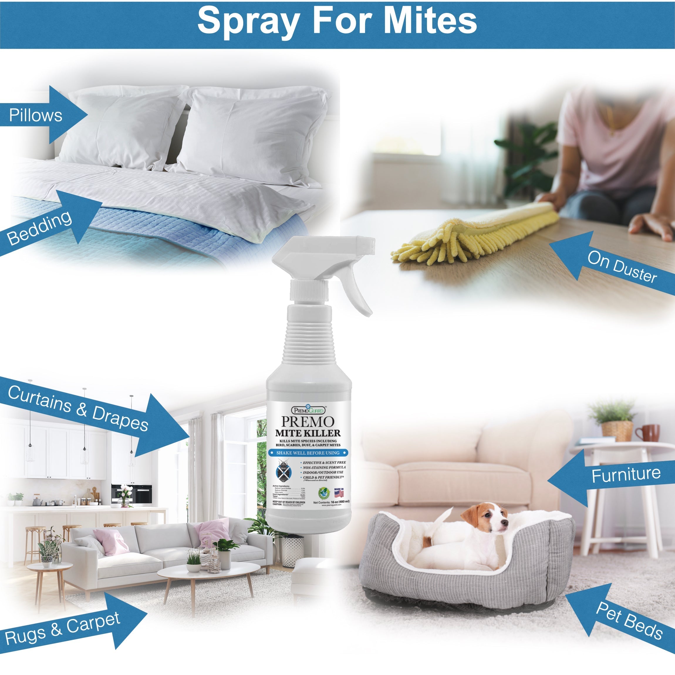 Mite Killer Spray - All Natural Non-Toxic